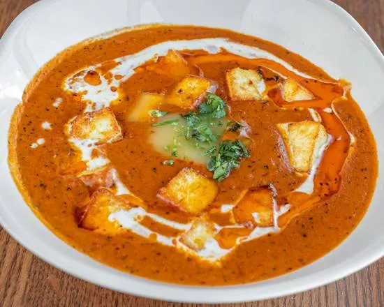 Paneer Chilly Pizza in Edmonton — South Asian-inspired fusion pizza at Sunrise Pizza and Breakfast Diner